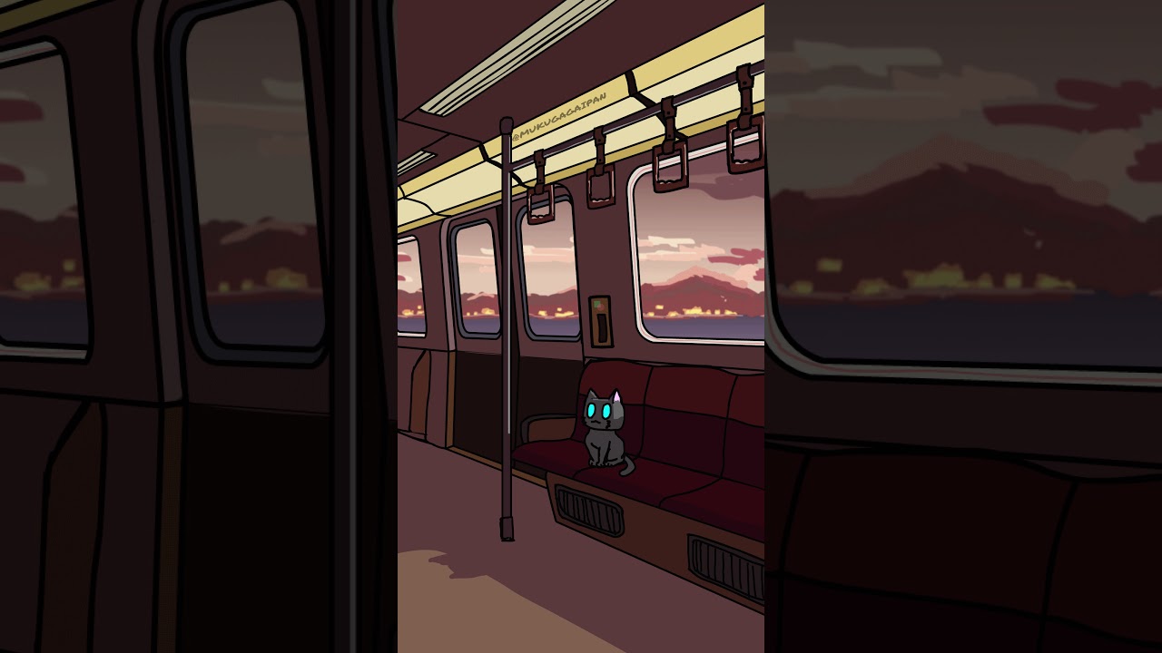 My first ever youtube upload! Chillhop cat on the train. One of my early animation loops.