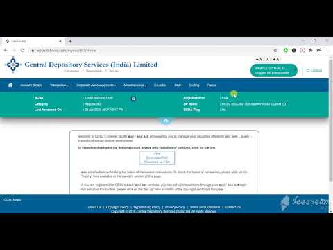 How to transfer shares with CDSL online transfer share from one demat to another demat account part1