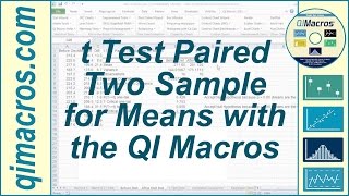 t Test Paired Two Sample for Means in Excel, with the QI Macros