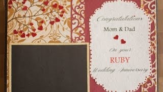 40th Ruby Anniversary Guestbook by Crafting Queen