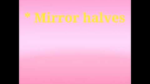 Alphabets with mirror halves.. Find the hidden words..