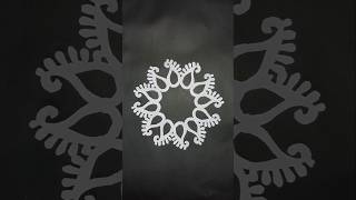 How To Make Beautiful Paper Snowflake ❄️#diy #papercraft #shorts #yt #snowflake #craft