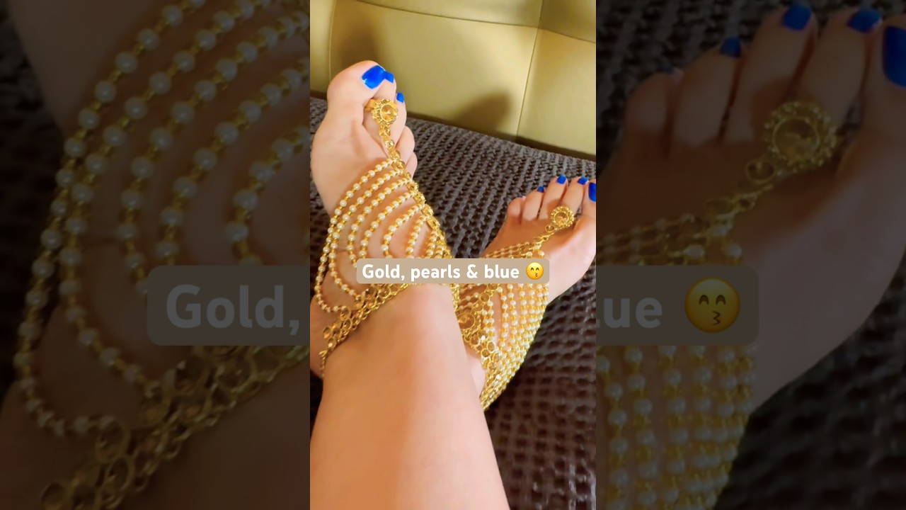 Perfect feet and toes, exotic jewellery 
