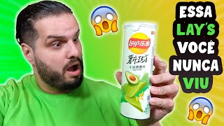 PROVANDO A LAYS ABACATE e a PORCO ASSADO DE LAMBER OS DEDOS - LAYS CHINESAS