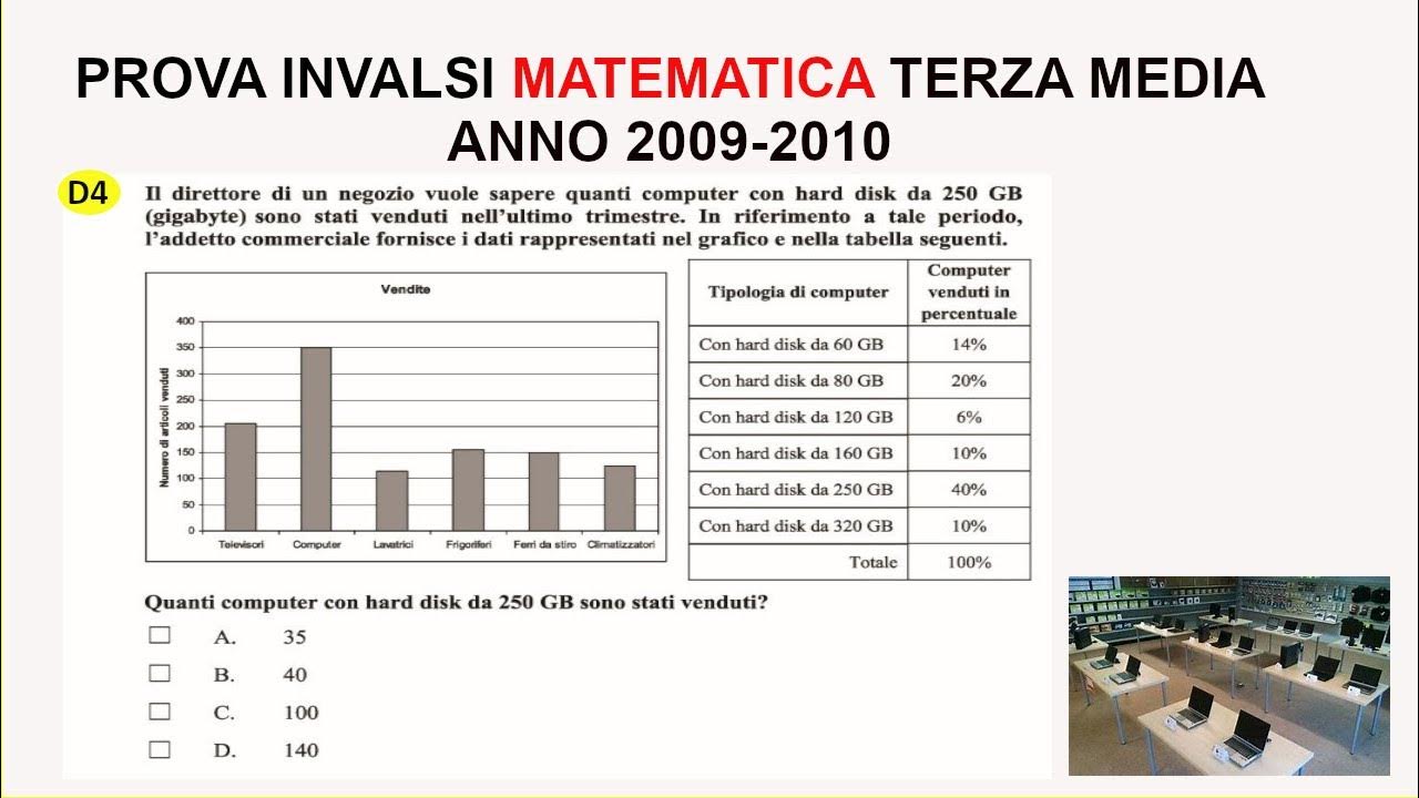 Prove Invalsi Terza Media Per Esercitarsi Prova Invalsi Matematica Terza Media 2009-2010 SPIEGATA e RISOLTA : D4