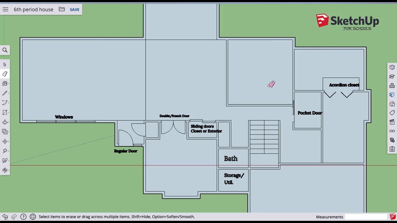 SketchUp 2D Floorplan - Advanced Doors - YouTube