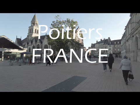 Royal city of Poitiers. France. Walking tour | 4K With captions