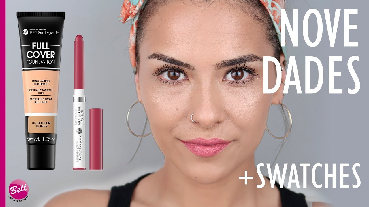 NOVEDADES, SWATCHES BELL HYPOALLERGENIC 💗 Base de maquillaje Full Cover y labiales Melting Moisture