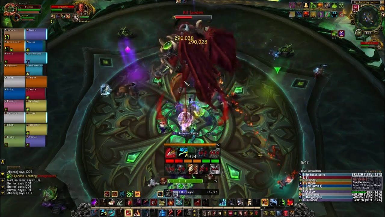 Essence vs Mythic Kil'jaeden - Burritoj survival hunter
