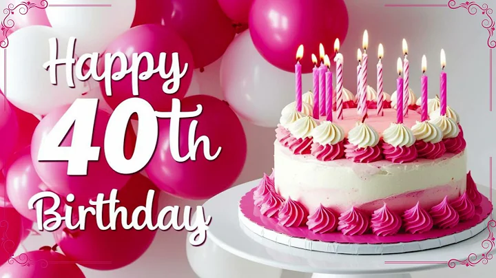 Happy 40th Birthday - TV Art - Screensaver - Wallpaper - Frame Art - Birthday Cake - Birthday Party