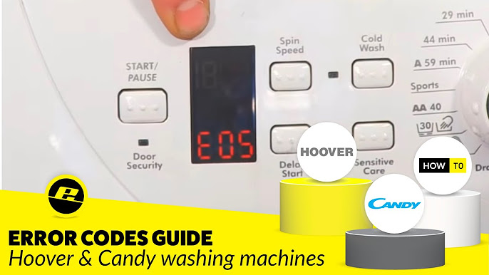 Hoover washing machine error codes explained - YouTube