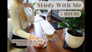 LIVE🔥5 Hour "A Day Before Exam" Study With Me🔥|15.05.2024 | ☔ ASMR | Pomodoro 60-10min Timer