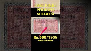 UANG KUNO DITERBITKAN PERMESTA PRRI GERAKAN MILITER DI INDONESIA TH.1958/1959