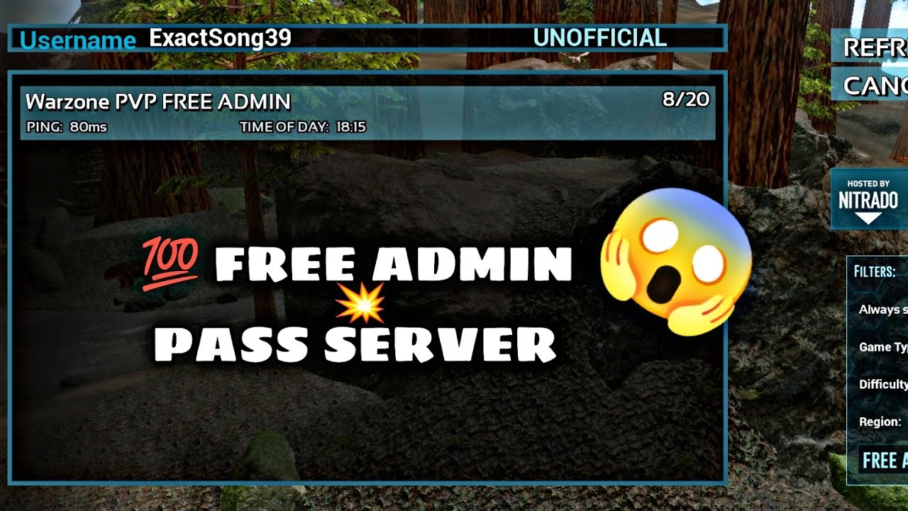 ARK SURVIVAL EVOLVED FREE ADMIN PASSWORD SERVER 🔥 | - YouTube