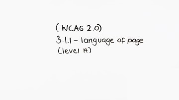 3.1.1 - Language of page (Level A)