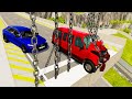 Crazy Vehicle High Speed Jumps Through Vertical Giant Chain (Epic Crash) - BeamNG.drive Giant Chain