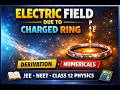 Electric Field Due to Charged Ring, Segment | Derivation + Numericals | Class 12 Physics