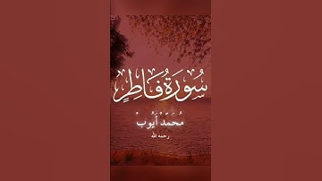 سورة فاطر الشيخ محمد أيوب #تلاوة #quran #ترند #حالات #explore #قرآن #سورة #فاطر #محمد_ايوب #موعظه #ق