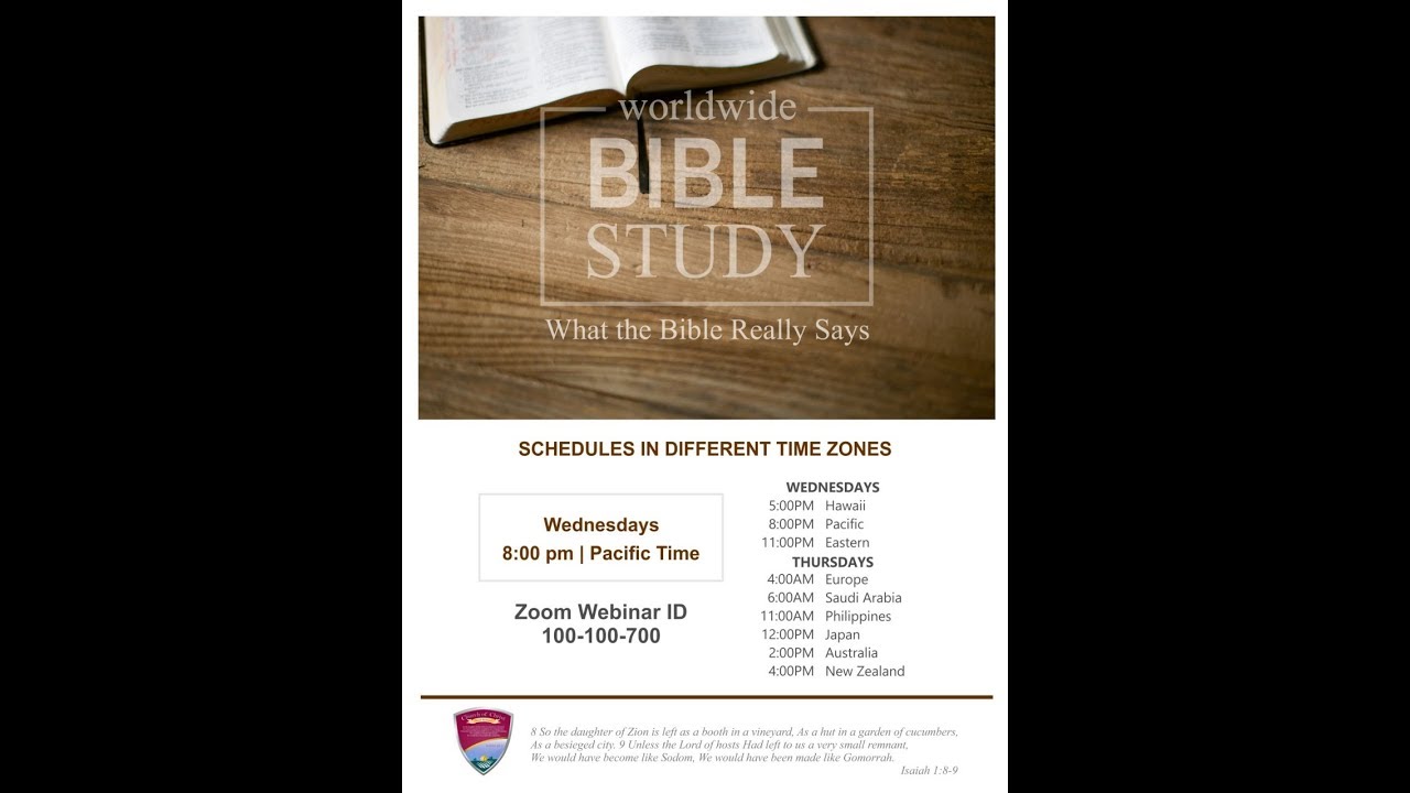 Worldwide Bible Study - March 28, 2019