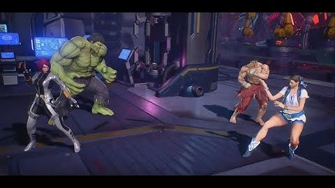 Marvel vs Capcom Infinite - Black Widow and Hulk vs Chun-Li and Ryu