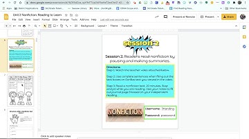 How to prepare for Reading Work in My journal.