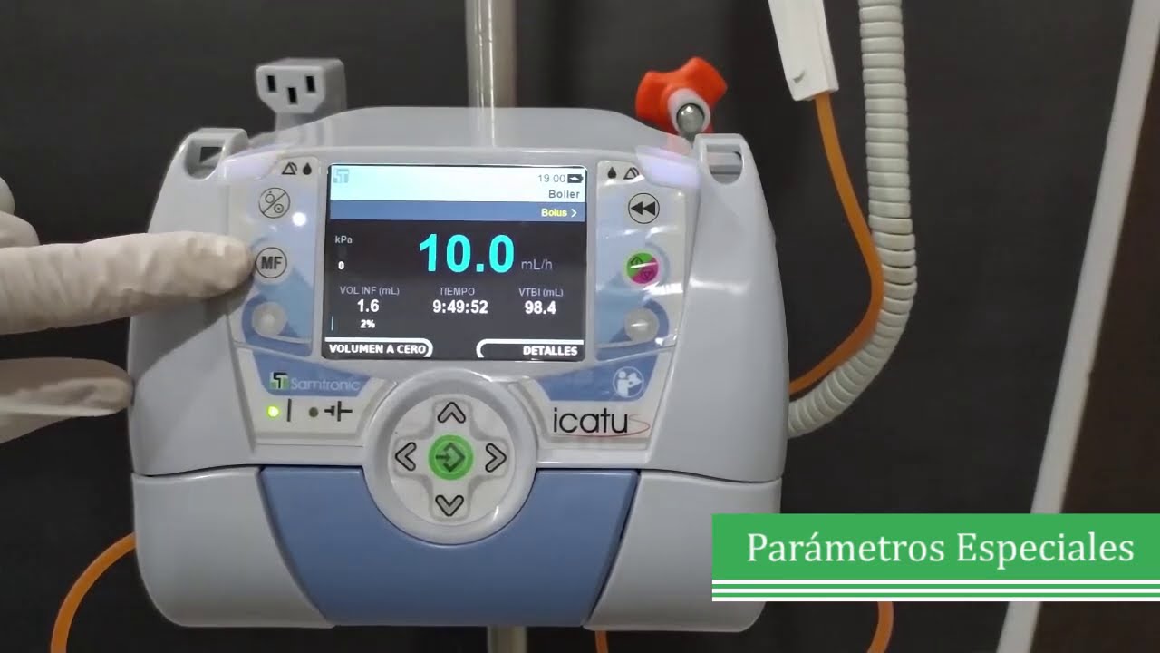 Bomba de Infusión Samtronic - PARÁMETROS ESPECIALES
