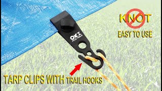 Heavy Duty Tarp/Awning/Tent clip clamp with trail hook - ORX PLUS TOOLS