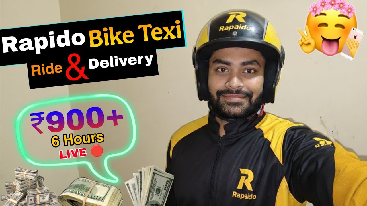 Rapido Bike Texi 🔥Ride & Parcel 6 Hours Earning ₹900+ 💰 Kisme jada Kamai 