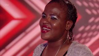 Abiola Allicock makes Simon can’t stop laughing   Auditions Week 1 Ep 2   The X Factor UK 2016