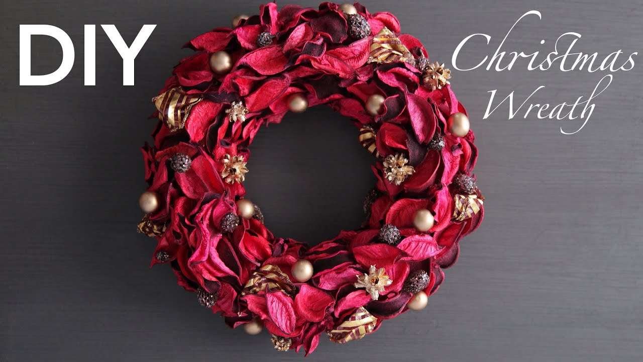 100均DIY【クリスマスリース】大容量ポプリでリースの作り方