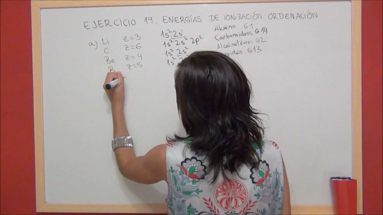 Quimica Ejercicio 19 Estructura Atomica Ordenacion Elementos