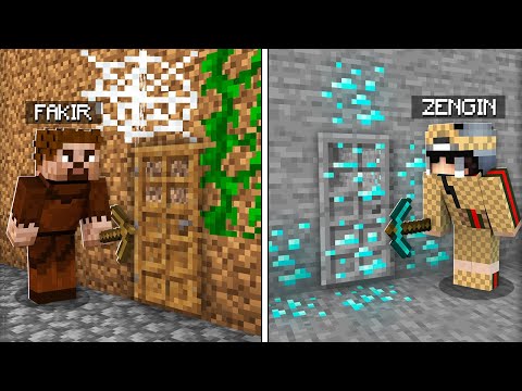 FAKİR MADEN KAPI VS ZENGİN MADEN KAPI 😱 - Minecraft