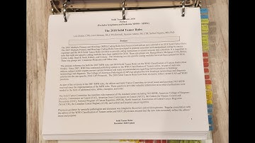 Tabbing the Solid Tumor Rules (STR) Manual