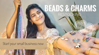 Affordable beads & charms || ASMR || small business ideas || my journey || restocking