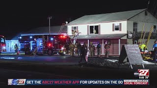 Perry County pizzeria building catches fire, crews at the scene