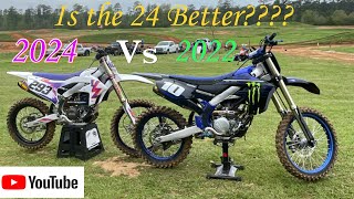 2024 YZ250F VS 2022 YZ250F (Comparison video) #youtuber #dirtbike #motocross #motovlog #yamaha #fun