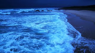 Sleep Music With Ocean and Jungle Sounds – Relaxing Blue Screen Scene – Ocean and Full Moon