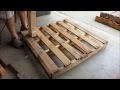 Pallet Recycling With A Drill Powered Dismantling Tool.