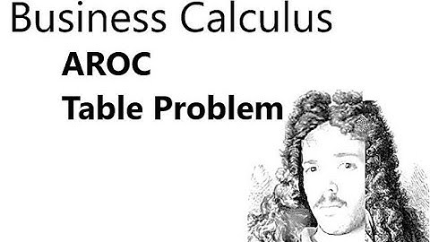 AROC Intro and Table Problem
