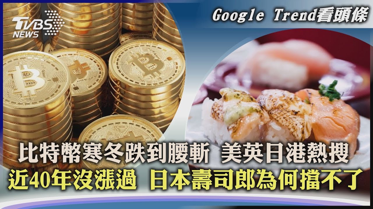 【Google Trend看頭條】比特幣寒冬跌到腰斬 美英日港熱搜 近40年沒漲過 日本壽司郎為何擋不了｜TVBS新聞 2022.05.11