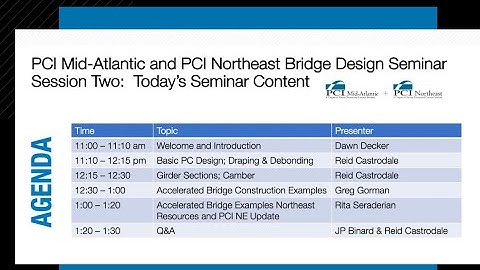 PCI: Bridge Design Seminar Session 2