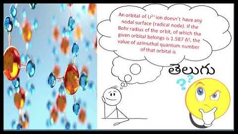 An orbital of Li2+ ion, no nodal plane, r=1.587, identify azimuthal quantum number