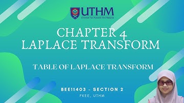 Table of Laplace Transform
