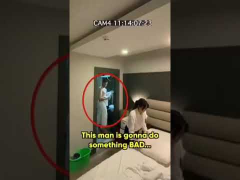 Hotel Maid under pressure caught on hidden cam