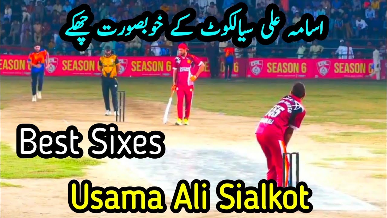 Usama Ali Sialkot Batting l Usama Ali Best Sixes in Depalpur Premier ...