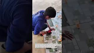 Precision Tile Cutting Like a Pro! 🔥🛠️ #TileInstallation #ConstructionTools #DIYFlooring