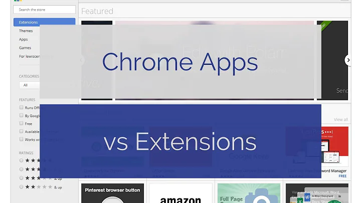 Chrome apps vs extensions