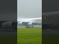 💧A380 in fog &amp; wet runway