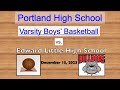 Portland high varsity boys basketball vs edward little december 15 2023