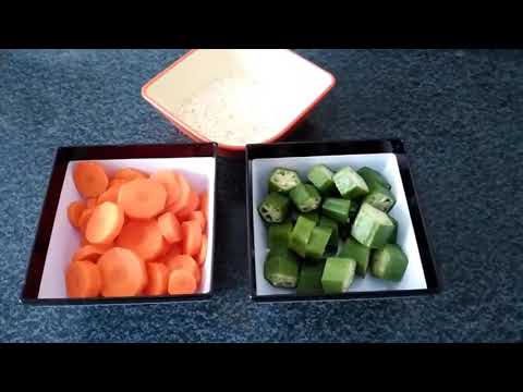 baby-food-recipe,-ladyfinger-&-carrot-rice-for-babies-in-telugu(-8-+months-)